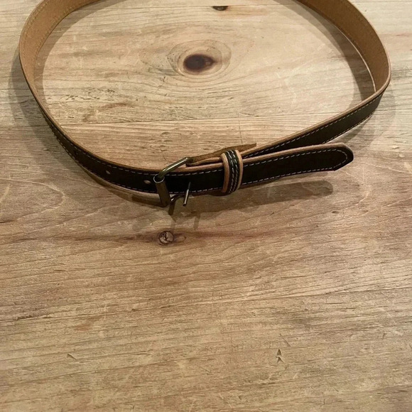 NWOT Liz Claiborne Womens belt blue cream stitching size 8 petite - Picture 6 of 8